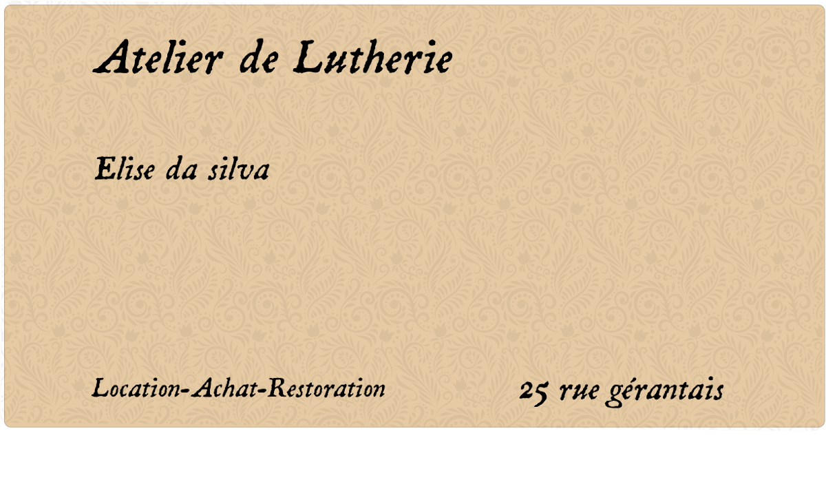 Atelier de Lutherie Elise Da Silva